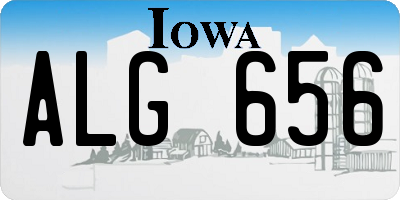 IA license plate ALG656