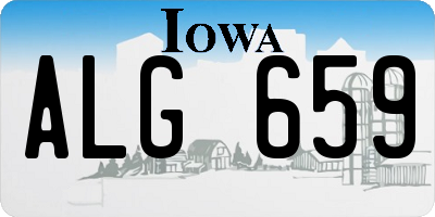 IA license plate ALG659
