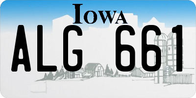 IA license plate ALG661