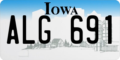 IA license plate ALG691