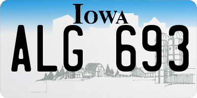 IA license plate ALG693