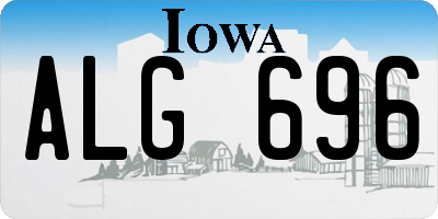 IA license plate ALG696