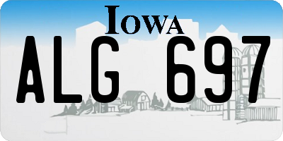 IA license plate ALG697