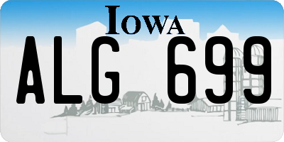 IA license plate ALG699