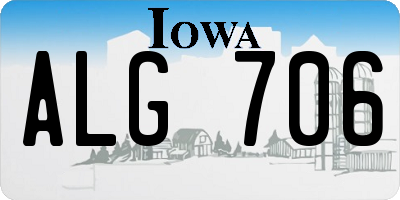 IA license plate ALG706
