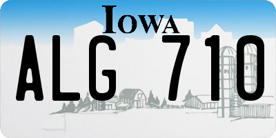 IA license plate ALG710