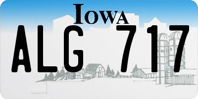IA license plate ALG717