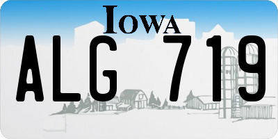 IA license plate ALG719