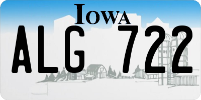 IA license plate ALG722