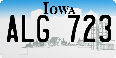 IA license plate ALG723