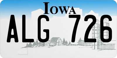 IA license plate ALG726