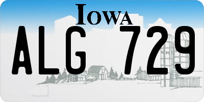 IA license plate ALG729
