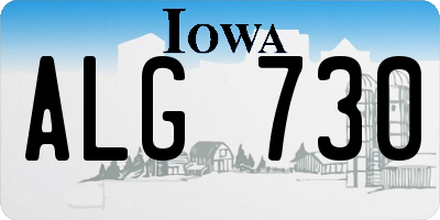 IA license plate ALG730