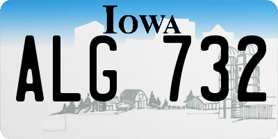 IA license plate ALG732