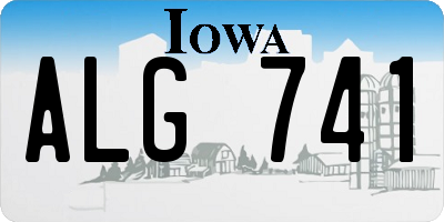 IA license plate ALG741