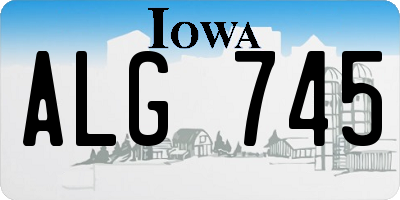 IA license plate ALG745
