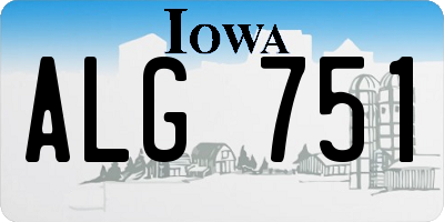 IA license plate ALG751