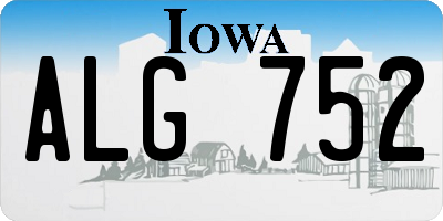 IA license plate ALG752