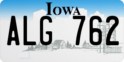 IA license plate ALG762