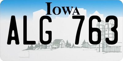 IA license plate ALG763