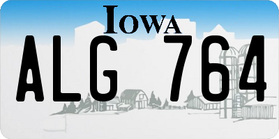 IA license plate ALG764