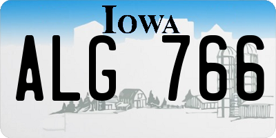 IA license plate ALG766