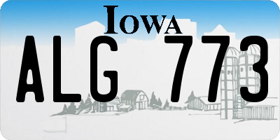 IA license plate ALG773