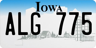 IA license plate ALG775