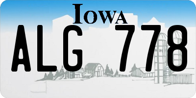 IA license plate ALG778