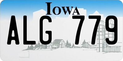 IA license plate ALG779