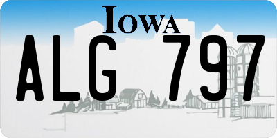 IA license plate ALG797