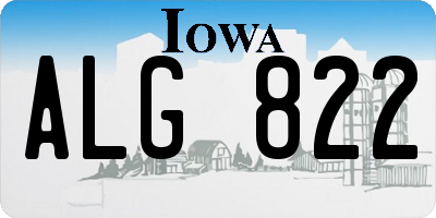 IA license plate ALG822