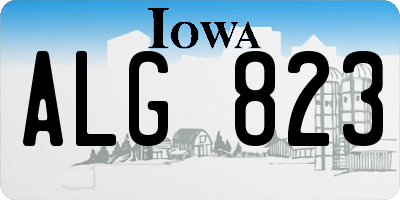 IA license plate ALG823