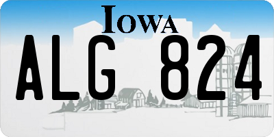 IA license plate ALG824