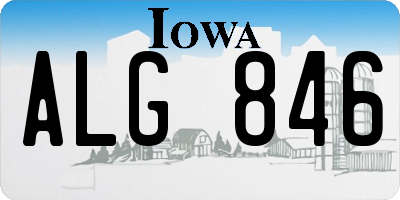 IA license plate ALG846