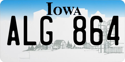 IA license plate ALG864
