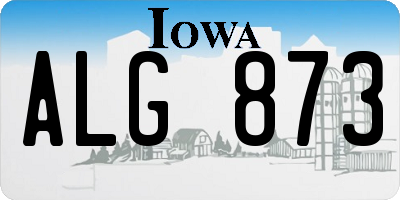 IA license plate ALG873