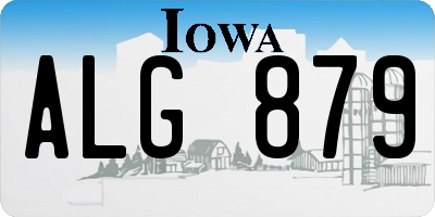 IA license plate ALG879