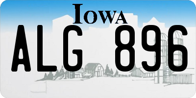 IA license plate ALG896