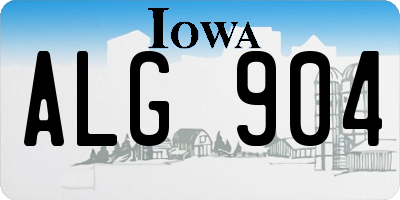 IA license plate ALG904