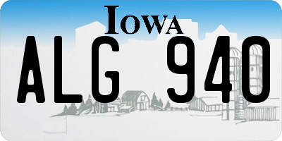 IA license plate ALG940