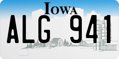 IA license plate ALG941