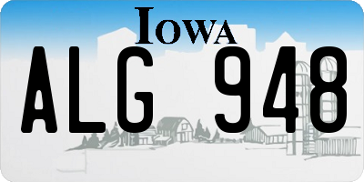 IA license plate ALG948