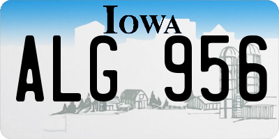 IA license plate ALG956