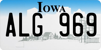 IA license plate ALG969