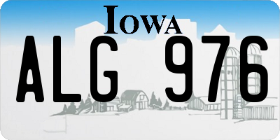 IA license plate ALG976