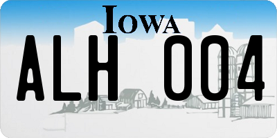 IA license plate ALH004