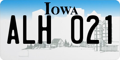 IA license plate ALH021