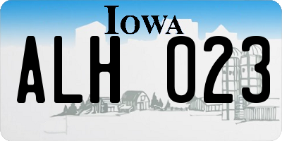IA license plate ALH023