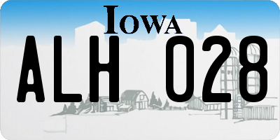 IA license plate ALH028